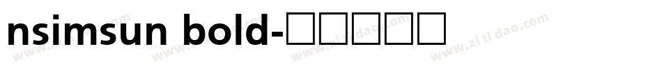 nsimsun bold字体转换